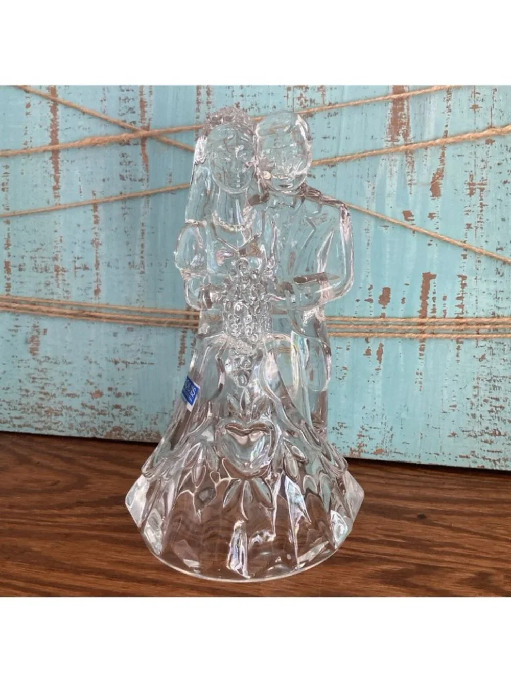 Waterford Crystal Bride and Groom Wedding Couple Figurine Cake Topper